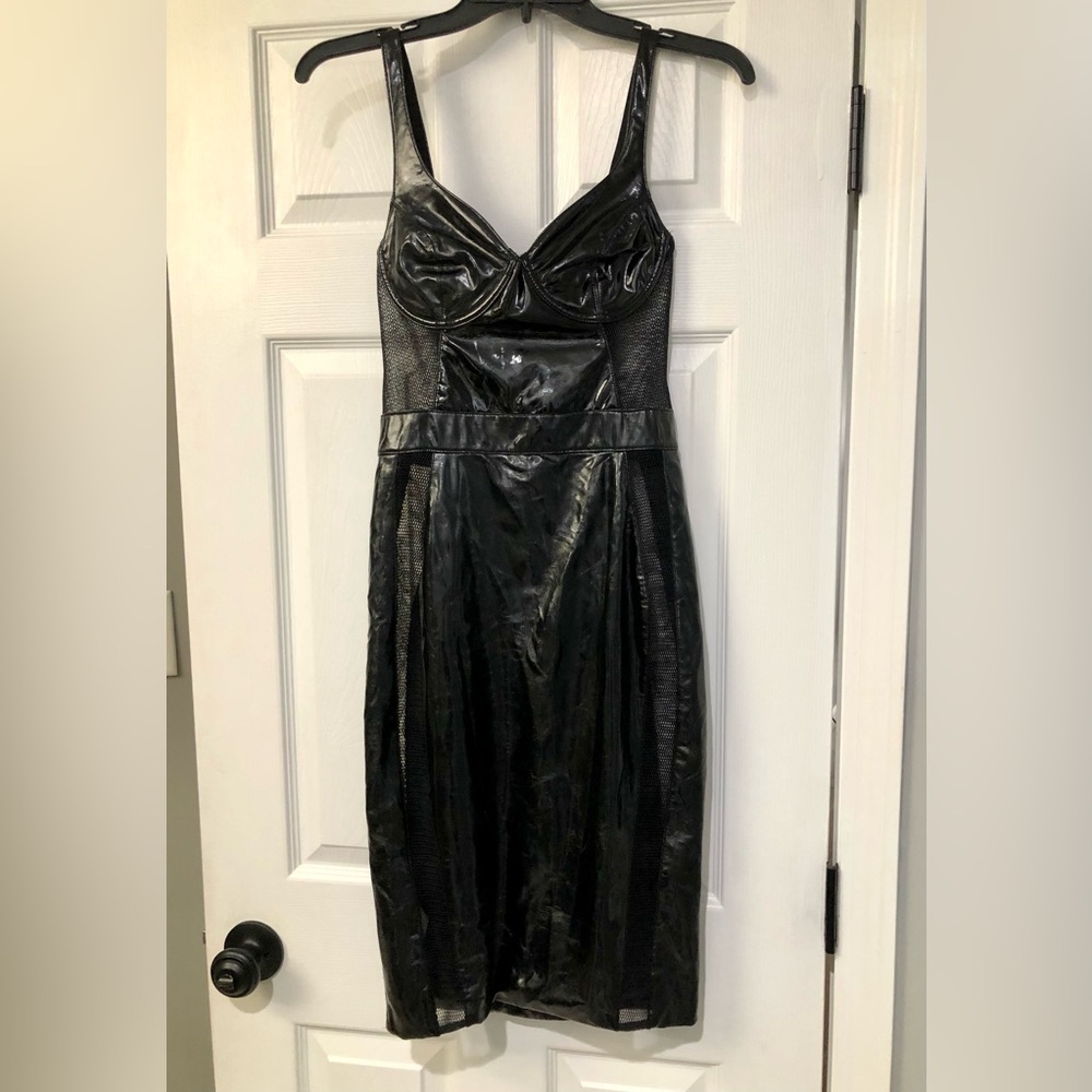 House of CB Firalla Black Vegan Leather Dress XS NWT - Picture 15 of 15